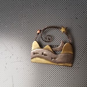 Far Fetched contempo brooch fish swimming